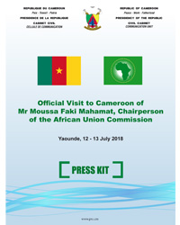 Press Release on the Official Visit to Cameroon of Mr Moussa Faki Mahamat, Chairperson of the African Union Commission.