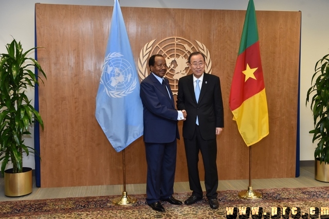 Rencontre entre le Président Paul BIYA et le Secrétaire Général de l'ONU, M. Ban Ki-Moon (1)