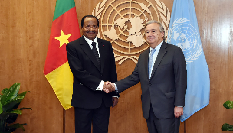 Première rencontre entre le Chef de l’État et le Secrétaire Général de l'ONU