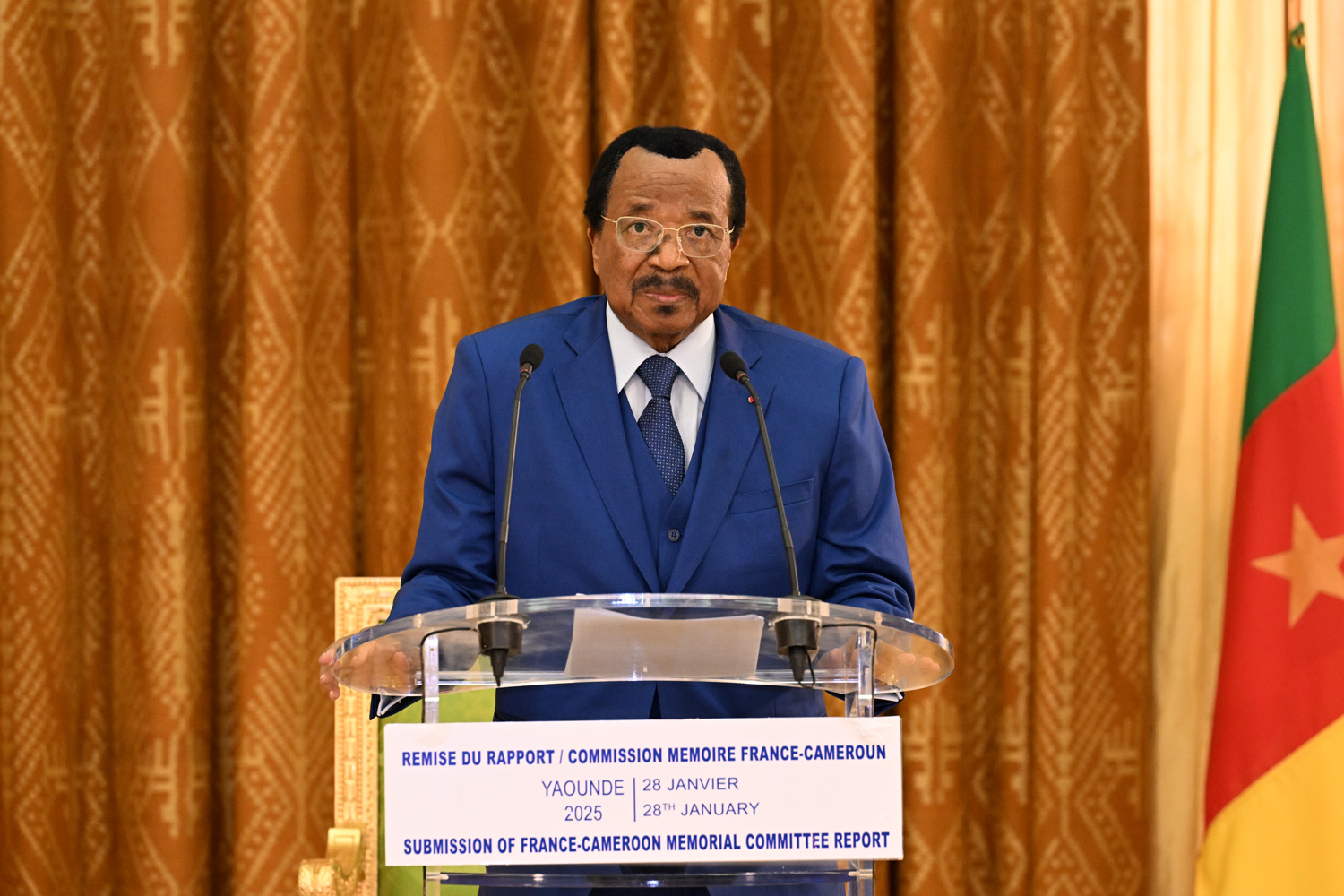 Discours de S.E. Paul BIYA, Président de la République du Cameroun, à l'occasion de la remise du Rapport de la Commission Mémoire sur le Cameroun - 28 01 2025