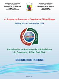 Dossier de presse: 4e Sommet du Forum sur la Coopération Chine-Afrique. Beijing, du 4 au 6 septembre 2024