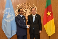Rencontre entre le Président Paul BIYA et le Secrétaire Général de l'ONU, M. Ban Ki-Moon (2)