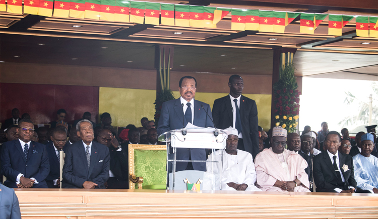 Discours de S.E.M. Paul BIYA, Chef des Forces Armées lors de la cérémonie de triomphe de la 36eme  promotion  de l’Ecole Militaire Interarmées (EMIA) baptisée « Unité et Diversité »