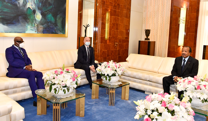 CHAN 2020: President Paul BIYA meets FIFA Boss Gianni Infantino