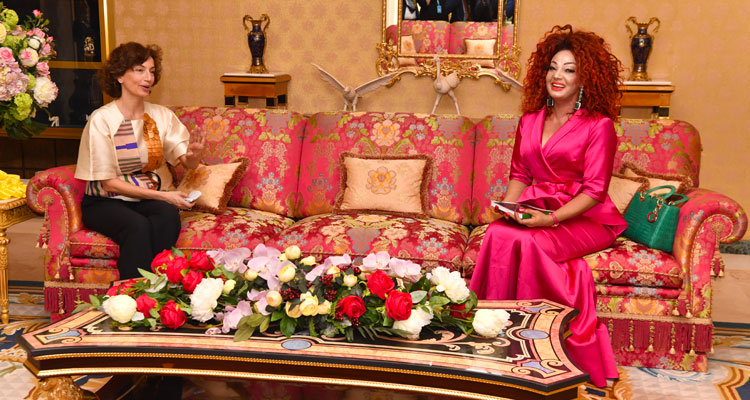 Mrs Chantal BIYA welcomes UNESCO’s Director-General