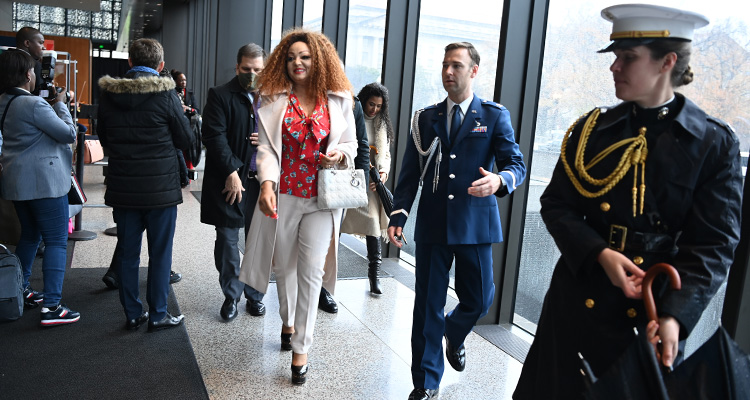 First Lady Chantal BIYA at the Smithsonian National Museum of African American History and Culture