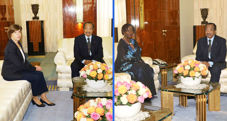 President Paul BIYA receives Catherine Colonna and Louise Mushikiwabo