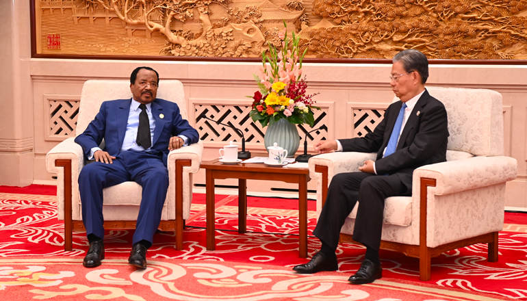 Paul BIYA, Zhao LEJI discuss Fostering Sino-Cameroon cooperation