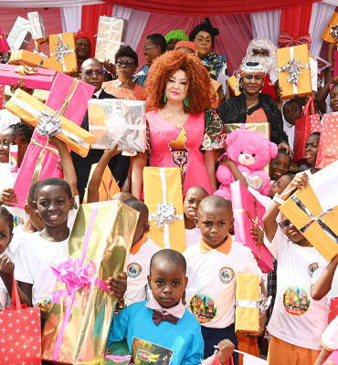 1,500 Children Receive Christmas Presents at Chantal BIYA Foundation