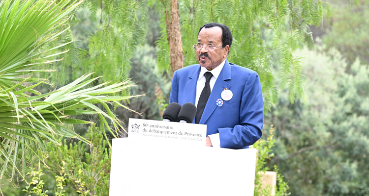 Déclaration de Son Excellence Paul Biya à l’occasion de la commémoration du 80ème anniversaire du Débarquement de Provence - 15 aout 2024