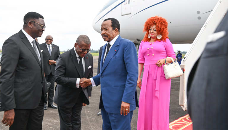 Presidential Couple Back in Yaounde