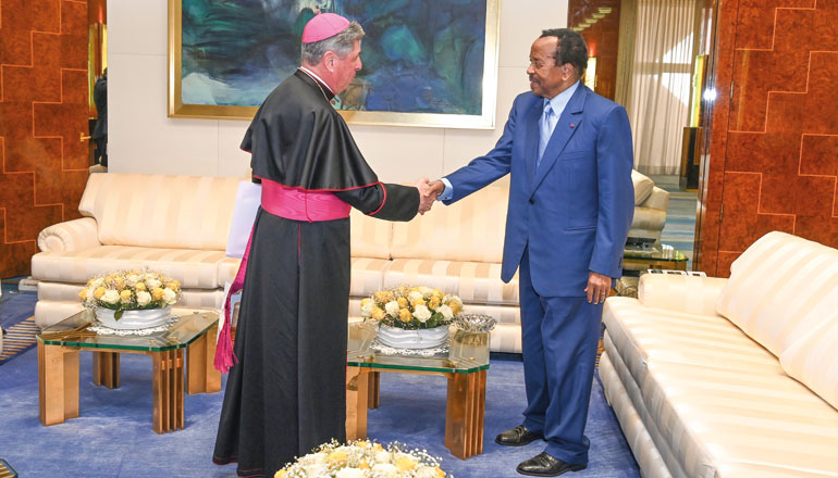 President Paul BIYA meets Apostolic Nuncio José Avelino Bettencourt