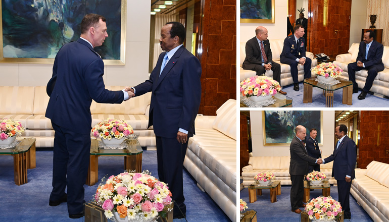 President Paul BIYA discusses Military Cooperation with AFRICOM commander