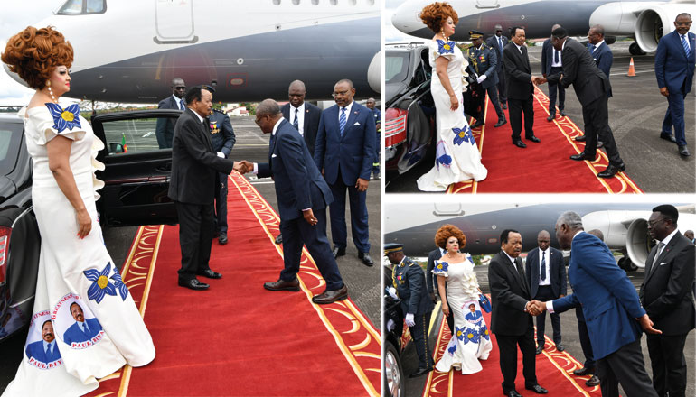 Paul Biya en route to Maroua
