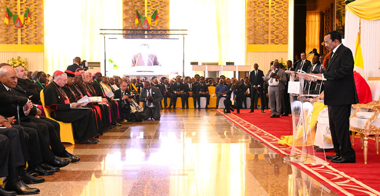 Welcome address by H.E. Paul BIYA to Pope Leo XIV - Yaounde, 15 April 2026