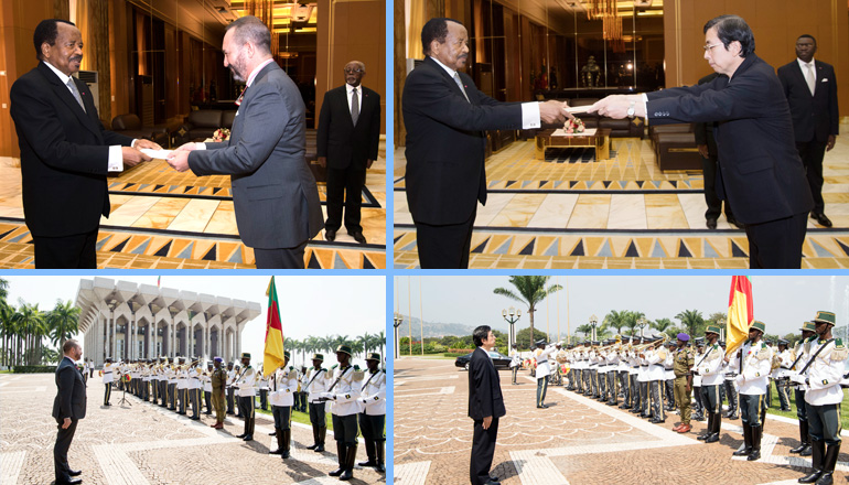 Spanish and Japanese Ambassadors to Cameroon Present Credentials to President Paul BIYA