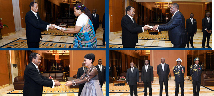 Three Foreign Envoys Present Letters of Credence to President Paul BIYA
