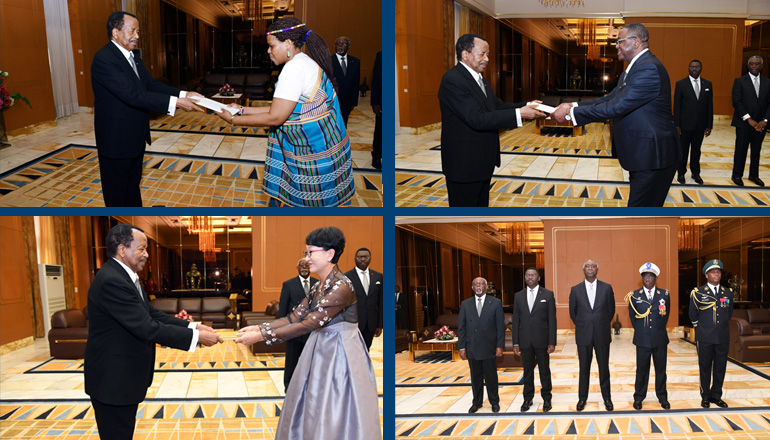 Three Foreign Envoys Present Letters of Credence to President Paul BIYA
