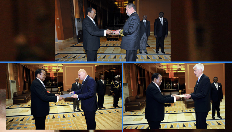 Ambassadors of Russia, Egypt and the United States of America present credentials at the Unity Palace