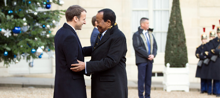 One Planet Summit : Emmanuel MACRON reçoit Paul BIYA à l’Elysée