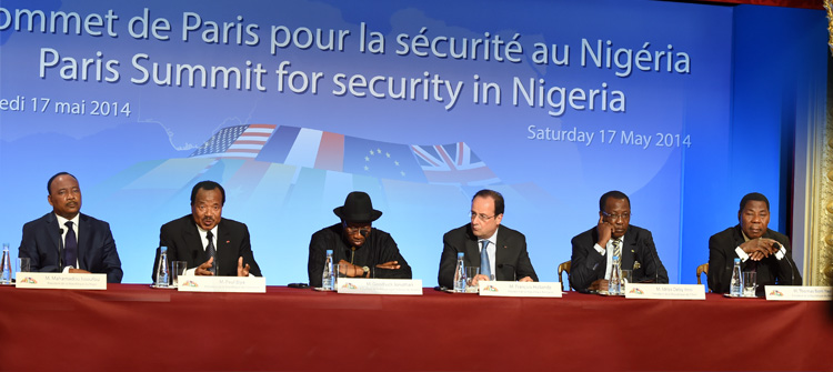 Déclaration de S. E. Paul BIYA lors de la Conférence de presse conjointe des Chefs d’Etat à l’issue du Sommet de Paris sur la Sécurité au Nigeria