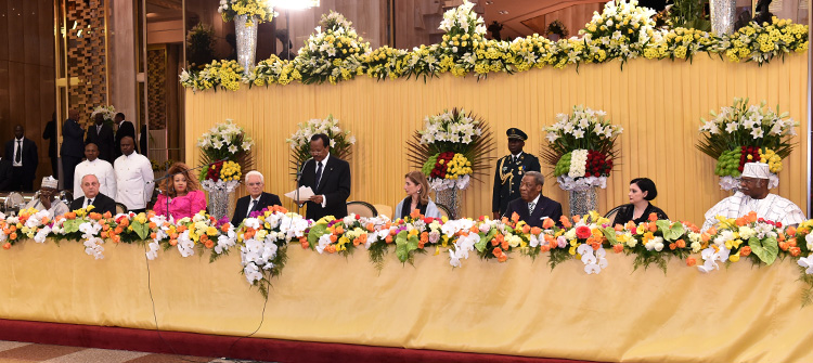 Toast by H.E. Paul Biya, President of the Republic of Cameroon during the State dinner offered in honour of H.E. Sergio Mattarella, President of the Italian Republic, March 17, 2016