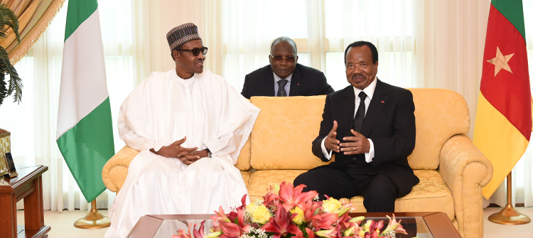 Nigerian President Muhammadu Buhari in Cameroon 