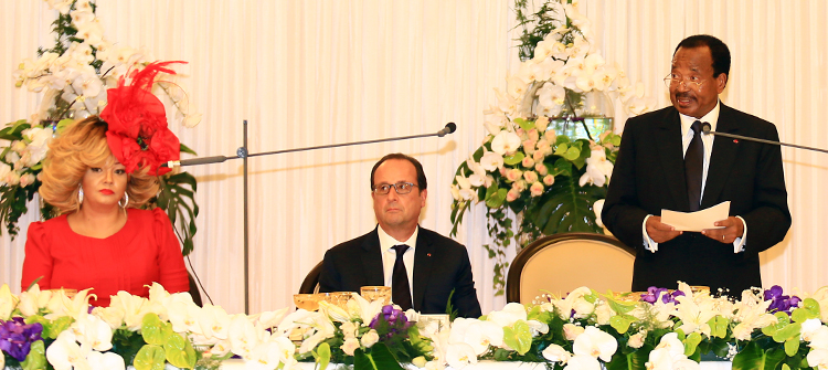 Toast by H.E. Paul BIYA, President of the Republic of Cameroon on the occasion of the State Dinner offered in honour of H.E. François HOLLANDE, President of the French Republic 