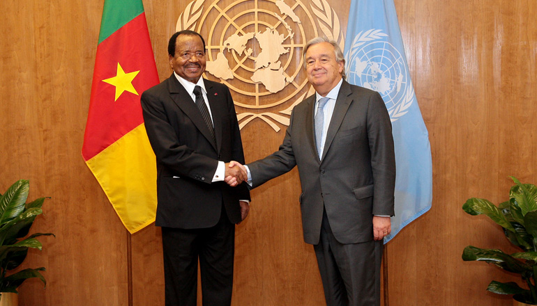 President Paul BIYA and Antonio Guterres Hold First Meeting at UN Headquarters
