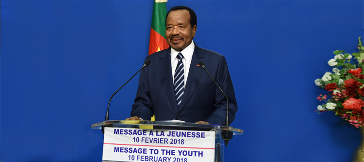 Message du Président Paul Biya à l’occasion de la 52ème édition de la Fête de la Jeunesse